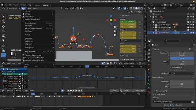 02-03 - motion paths and render output. КУРС ИНТЕНСИВ ПО АНИМАЦИИ в Blender 2023