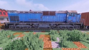 Тепловоз ТЭМ-7 в Майнкрафт Immersive Railroading