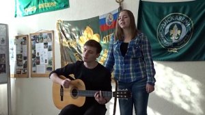 Группа Пятница. Нева. Исполнают Ксения Романова и Данил Морозво в проект Музыка в музее. 022