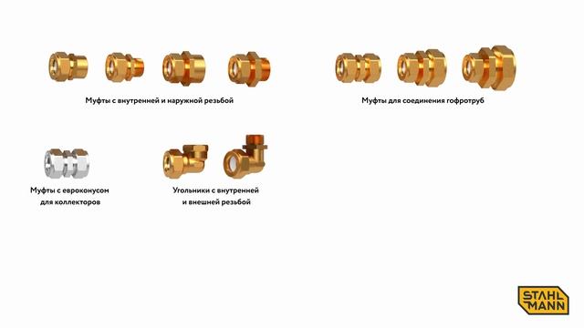 Ассортимент фитингов для систем водоснабжения Stahlmann