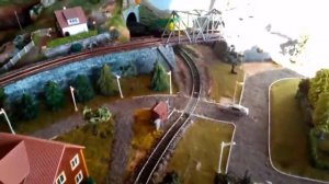 Звук макета и движение поездов. Sound layout and train movement.