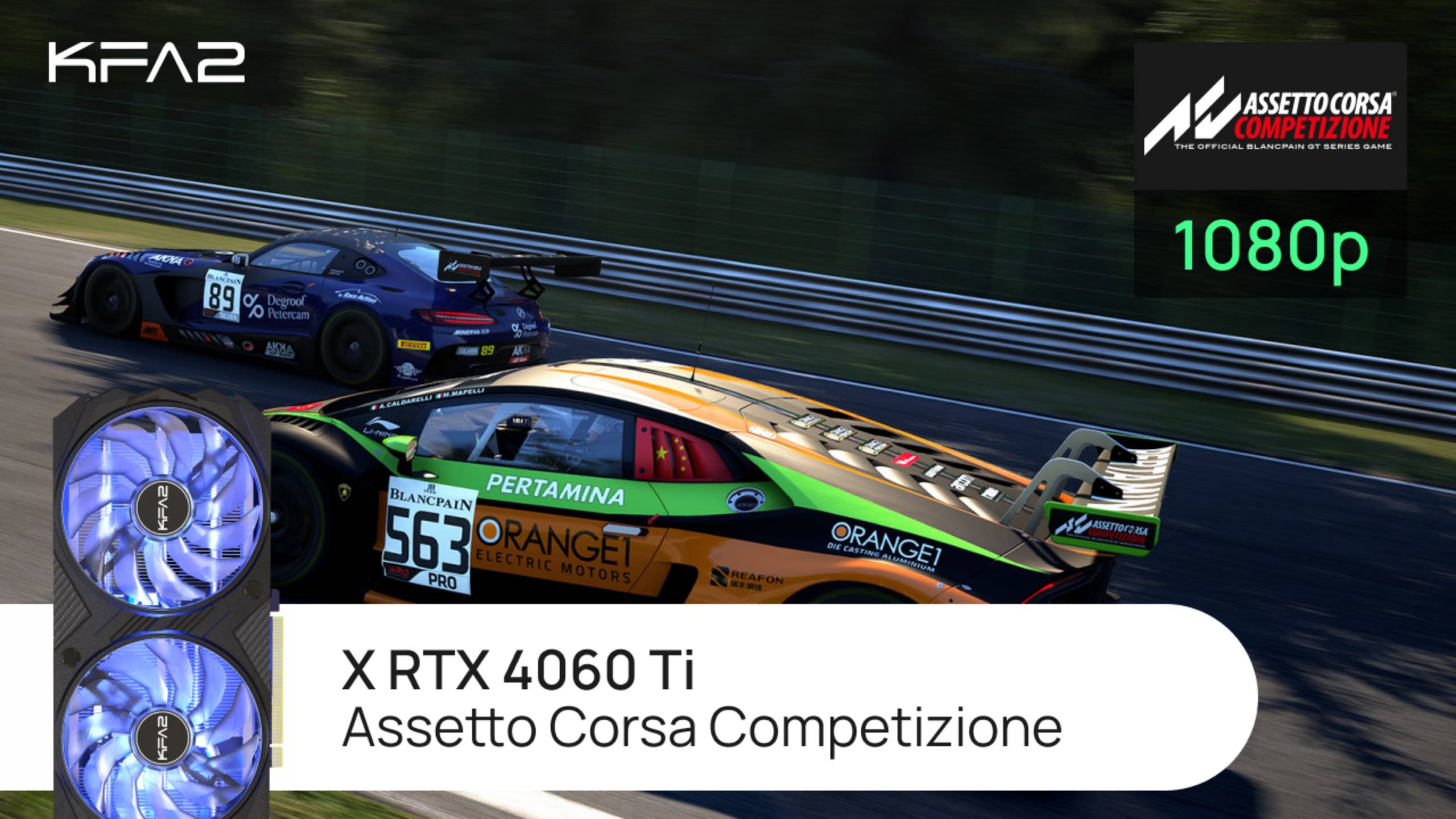 KFA2 X GeForce RTX 4060 Ti Black | Assetto Corsa Competizione | 1080p (FullHD) разрешение