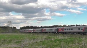 Тепловоз ТЭП70БС-193 с поездом пасхального фестиваля