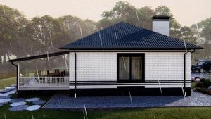 Проект красивого одноэтажного дома 102 кв.м. | SketchUp + Lumion