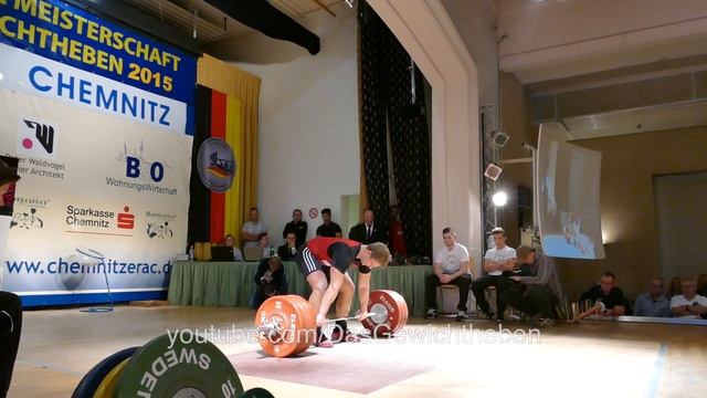 Nico Müller gegen Max Lang Kampf um die Deutsche Meisterschaft Gewichtheben 2015 85kg