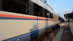 Отправление Сапсана ЭВС1-11 со станции Тверь