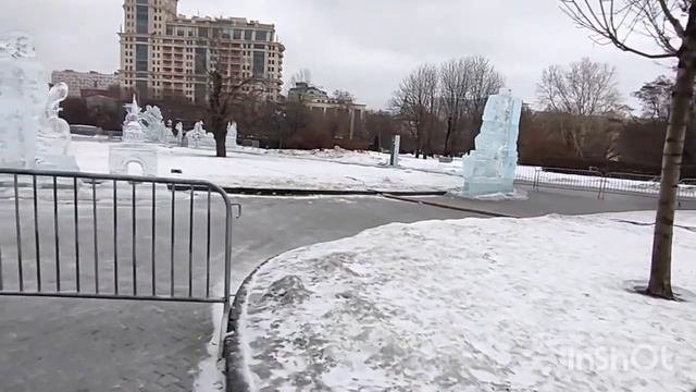 Ледяные скульптуры.Парк Музеон.Москва.