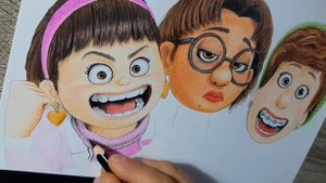 Рисую Я краснею (Эбби, Прия, Мириам) подружки Мэй/Draw Turning RED (Abby, Priya, Miriam) friends Me