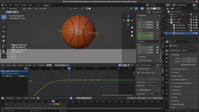 04-01 - rolling ball. КУРС ИНТЕНСИВ ПО АНИМАЦИИ в Blender 2023