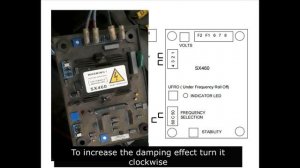 How to adjust Generator Stamford AVR SX460