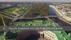 Aerial view of Mikhailovsky castle in Saint-Petersburg, Russia