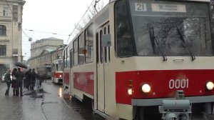 Парад ретро-трамваев в Москве 16 апреля 2016 года