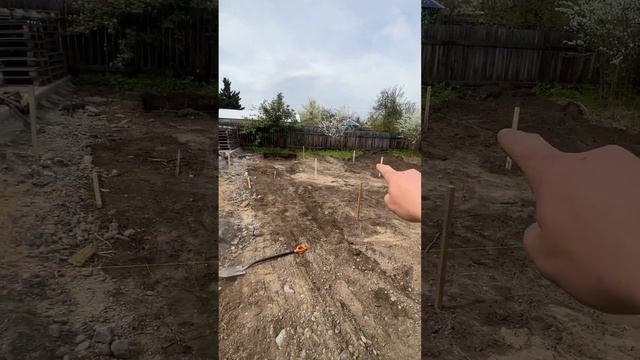 Раз метели свайный фундамент под баню с верандой | каркасная баня #стройка #баня #каркасная