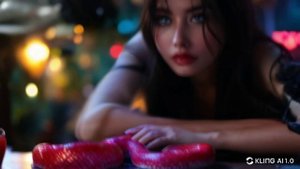 Девушка и питон. Юзаю нейронку www.freepik.com