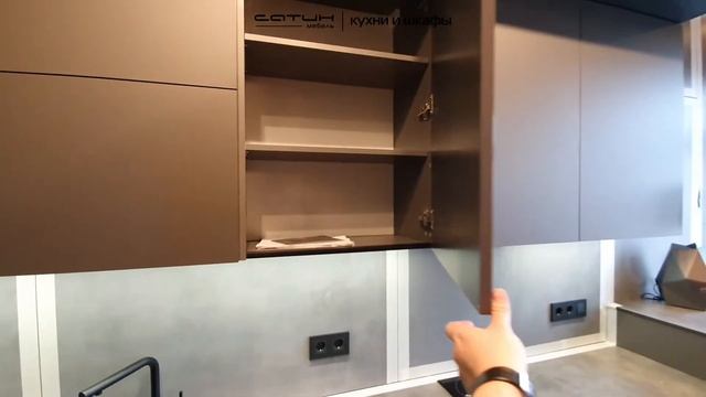 Кухня в стиле лофт от компании Сатин Мебель смотреть онлайн