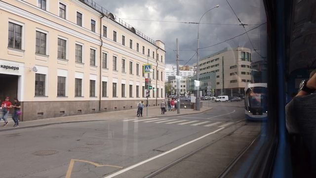 20 маршрут трамвая. 04.08.2021 год. Москва.