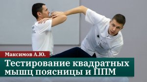 Тестирование квадратных и подвздошно-поясничных мышц. Максимов А.Ю.