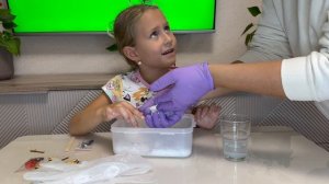 Детские Опыты искусственный снег.