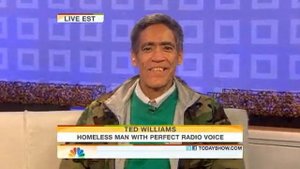 Ted Williams kicks off NBC's Today Show - Homeless man with golden radio voice