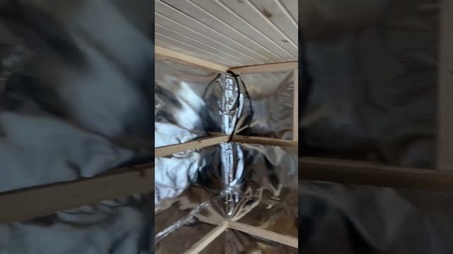 Монтаж вагонки в каркасной бане | внутренняя отделка #строительство #отделка #баня #каркасная