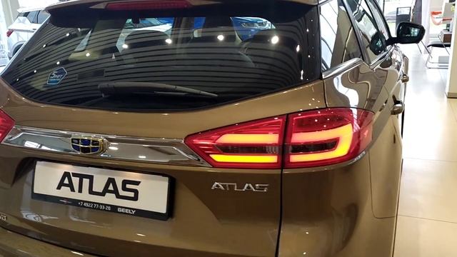 Обзор Geely ATLAS luxe, АТ, 4x4, золотой смотреть онлайн