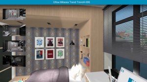 Обои Milassa Trend Trend4-006  в интерьере. визуализация и фото.