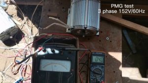 2KW permanent magnet generator voltage test for micro hydroelectric usage in USA market