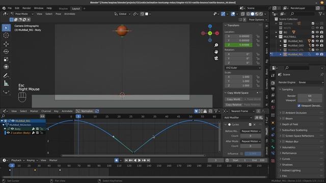03-03 - vanilla bounce. КУРС ИНТЕНСИВ ПО АНИМАЦИИ в Blender 2023