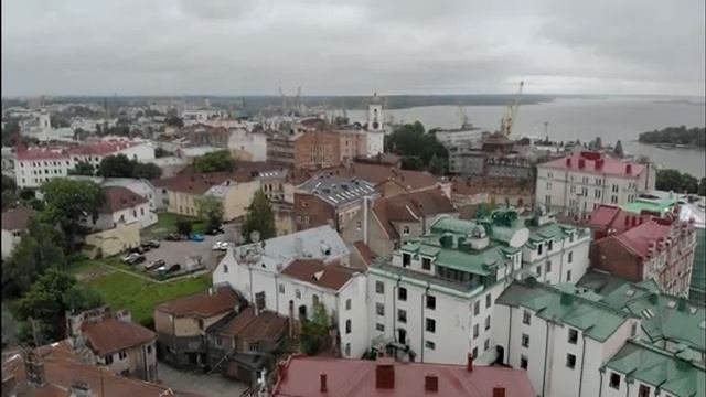 Выборг с высоты птичьего полета.