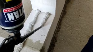 Кладка газоблоков 2-го ряда на клей-пену