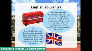 Spotlight 5 Module 2 Culture Corner UK buying a souvenir