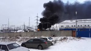 Прокопьевск. Горит электростанция. Взорвался трансформатор
