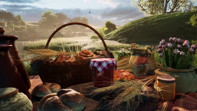 🍰  Hobbit's Late Summer Picnic Ambience in the Shire by the Lake  🍰🫖