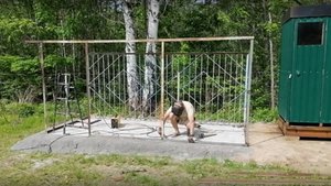 Дровенник из профнастила  Часть 2. Строительство дровенника.