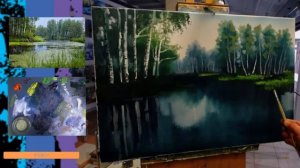 🔝 ХуДоЖнИкИ _ Озеро в лесу _ Живопись маслом _ Александр Григорьев