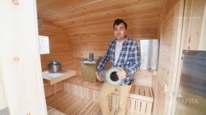 Собираем дымоход в бане-бочке!