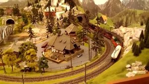 Макет железной дороги НО 1:87.