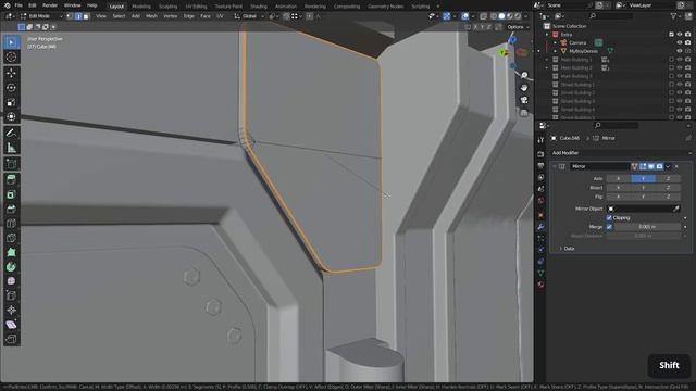 09-05 - gate supports and doorway. МАСТЕР ГОРОДСКОГО ОКРУЖЕНИЯ в Blender видео курс