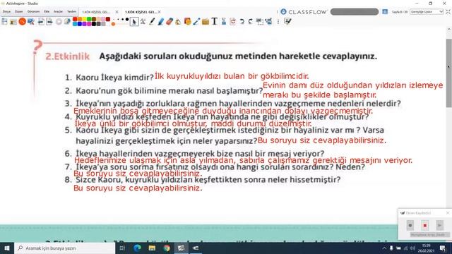2020-2021 7.Sınıf Türkçe T7000 Kişisel Gelişim Adını Göklere Yazdıran | Anlatan Raşiye Kılıç