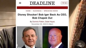 Bob Chapek Fired & Replaced Immediately by Bob Iger