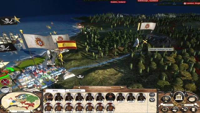Empire Total War Pirate Campaign Part 6 - Spain's/Portugal's downfall смотреть онлайн