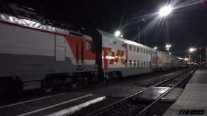 ЭП1М-572, РЖД ЭП20-011 с поездом №104 Адлер - Москва