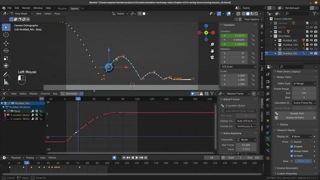 03-04 - arcing bounce. КУРС ИНТЕНСИВ ПО АНИМАЦИИ в Blender 2023