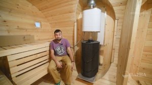 Баня Садко: поликарбонат + боковой вход, боковая печь. Отличная компанейская баня! Часть1