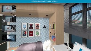 Обои Andrea Rossi Procida 54261-3 в интерьере. визуализация и фото.