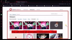 Animated Wallpaper On Opera GX Browser | Add Animated Wallpaper