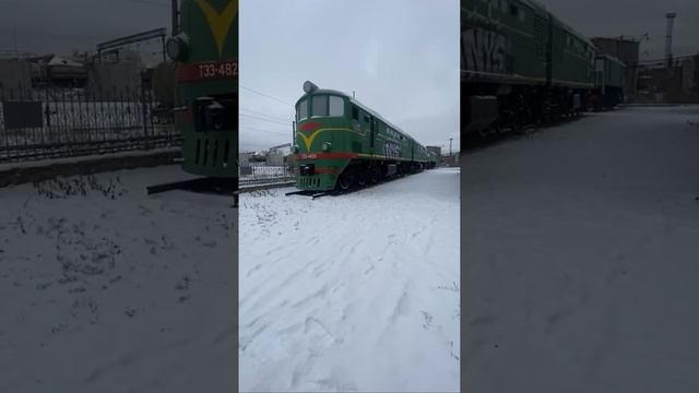 ТЭ3-4820 стоит в Екатеринбургском музее железнодорожного транспорта