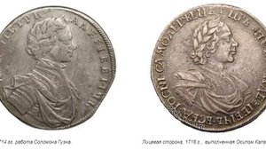 Разновидности монет Петра 1 - Рубли 1704 - 1714 гг.