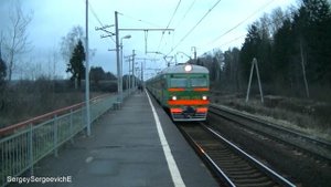 Электропоезд ЭР2Т-7153/ЭР2Р-7032 платформа Малые Вязёмы