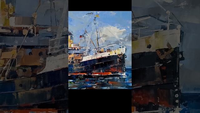 Series MUSEUM SHIPS Steamer SS JOHN OXLEY oil painting | Серія КОРАБЛІ-МУЗЕЇ Пароплав JOHN OXLEY